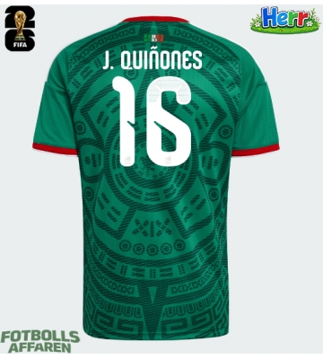 Mexiko Julian Quinones #16 Hemmatröja VM 2026 Kortärmad